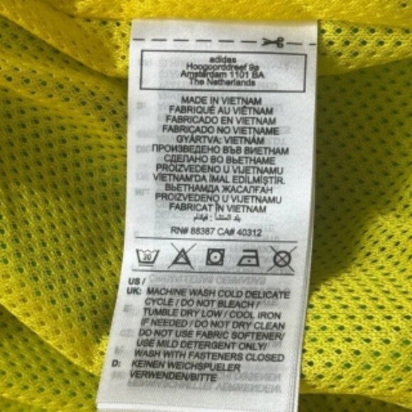 Adidas Originals Men Warm Up Track Tops Yellow And Energy Green Medium - Picture 5 of 8